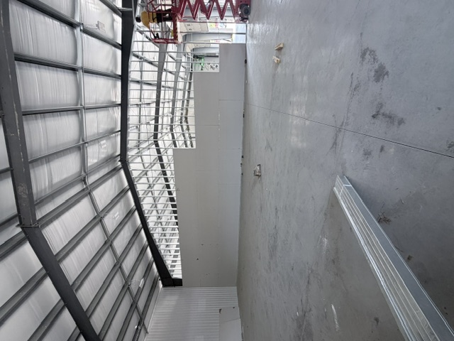 Drywall installation inside a commercial building