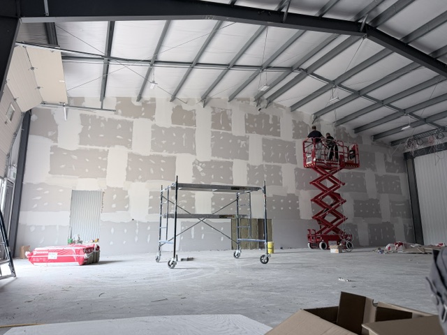 Commercial drywall taping and finishing